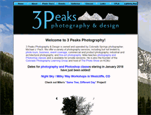 Tablet Screenshot of 3peaksphoto.com